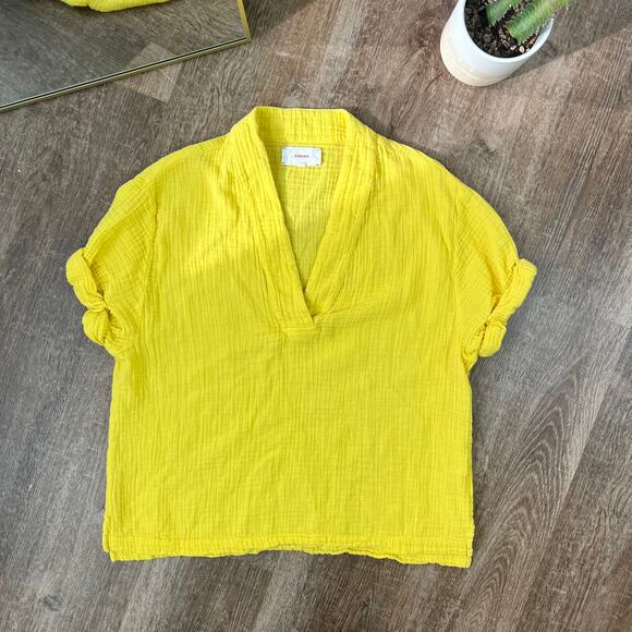 Xirena Limone Avery Top Yellow Sunrise Gauze Blouse - Picture 1 of 4